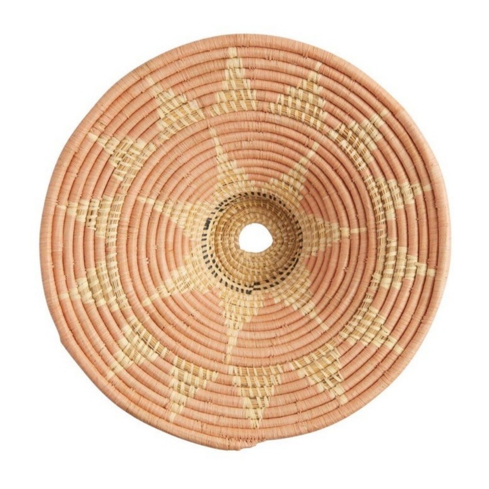 NEW Anthropologie Lamp Shade  Large BLUSH RAFFIA PENDANT  SHADE
